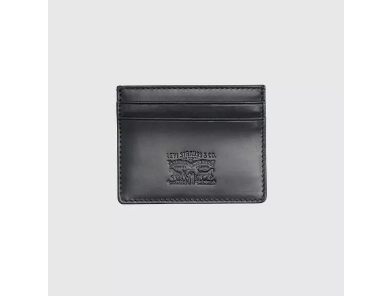 Leather Card Case Caviar