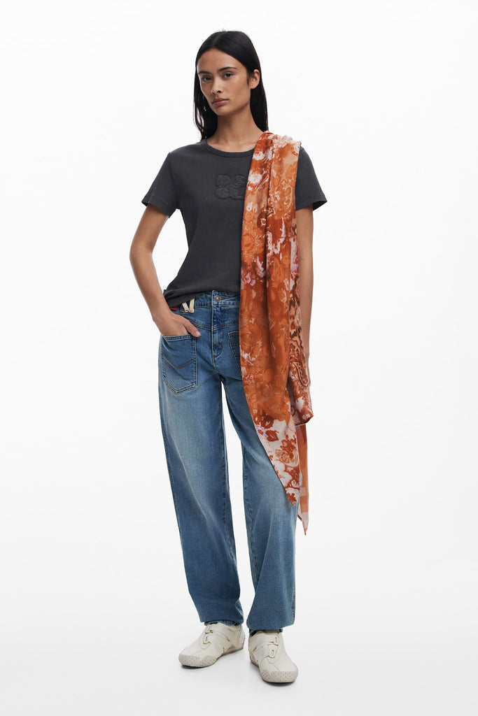 Foulard en velours côtelé