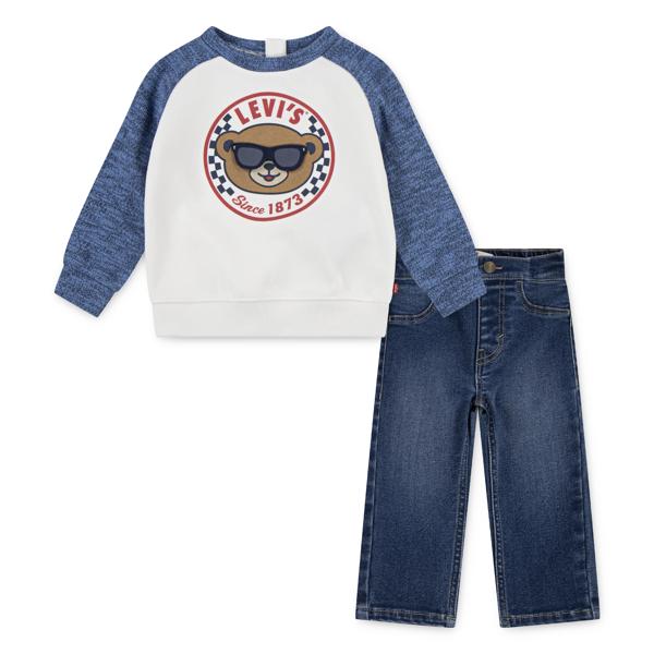 Moto Crew and Denim Set