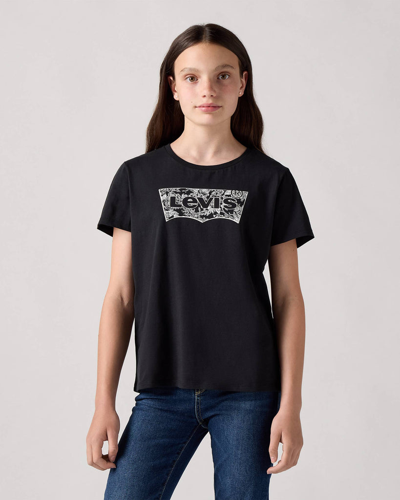 T-shirt fleuri à manches chauve-souris