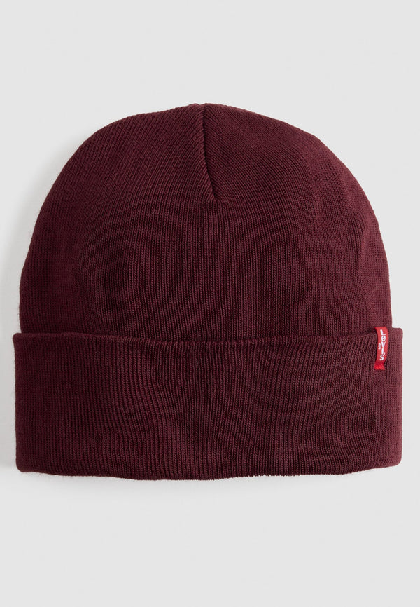 Slouchy Red Tab Beanie