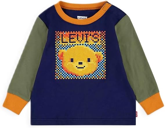 T-shirt manches longues Pixel Colorblock