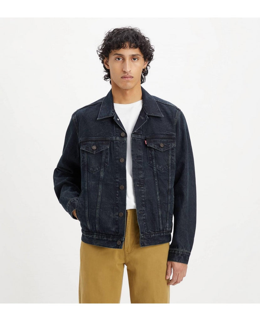 Veste Trucker Bleu Noir